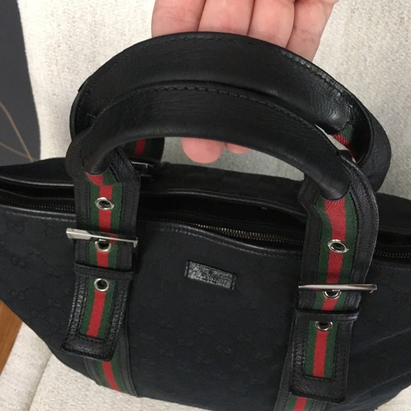 Authentic Gucci black monogram canvas tote bag - Picture 8 of 16